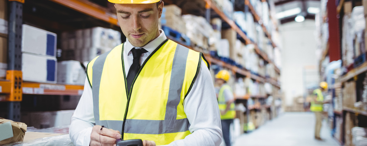man at work in warehouse
